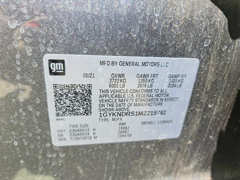 Продаж на аукціоні авто 2021 Cadillac Xt5, vin: 1GYKNDRS1MZ215761, номер лоту: 85635885