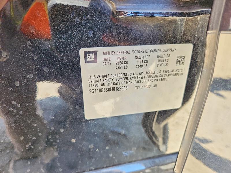 Продаж на аукціоні авто 2017 Chevrolet Impala, vin: 2G1105S30H9182933, номер лоту: 62138906