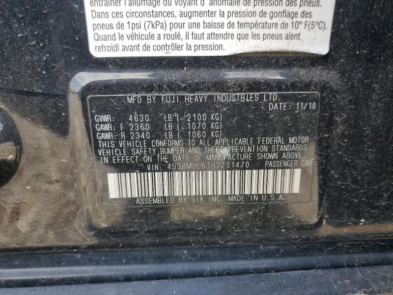 Продаж на аукціоні авто 2011 Subaru Legacy, vin: 4S3BMDL61B2231470, номер лоту: 59805406