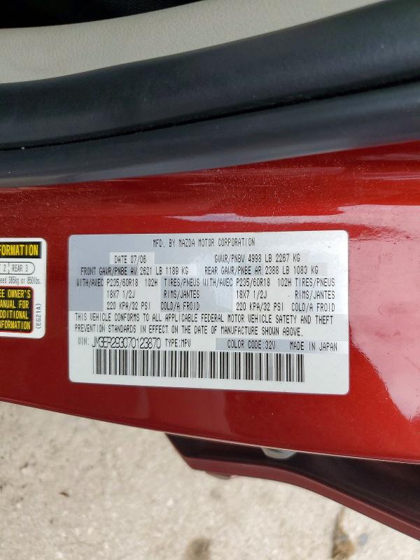 Aukcja sprzedaży 2007 Mazda Cx-7, vin: JM3ER293070123870, numer aukcji: 58046226