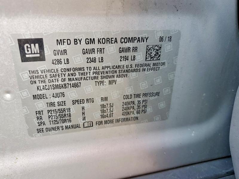 Продаж на аукціоні авто 2019 Buick Encore, vin: KL4CJ1SM6KB714667, номер лоту: 62408256