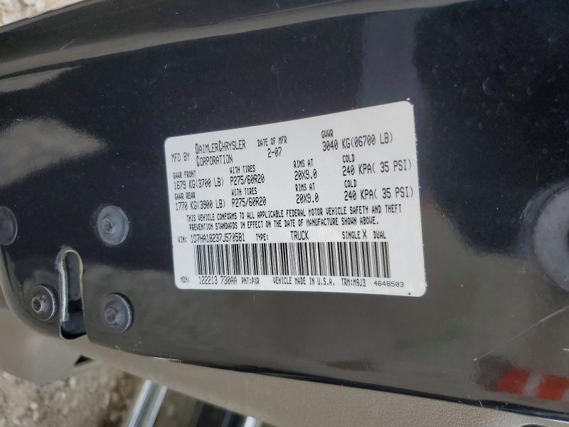 62767766 :رقم المزاد ، 1D7HA18237J570581 vin ، 2007 Dodge Ram 1500 مزاد بيع