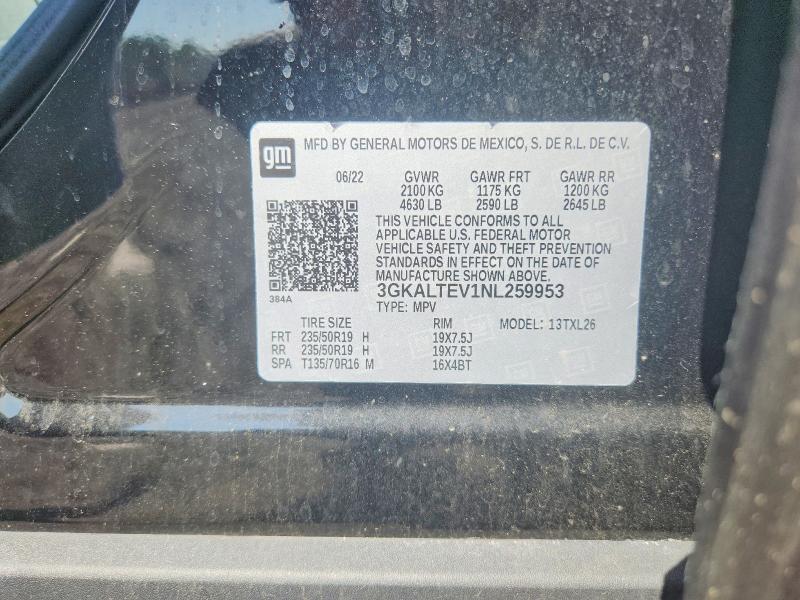 Aukcja sprzedaży 2022 Gmc Terrain, vin: 3GKALTEV1NL259953, numer aukcji: 59578376