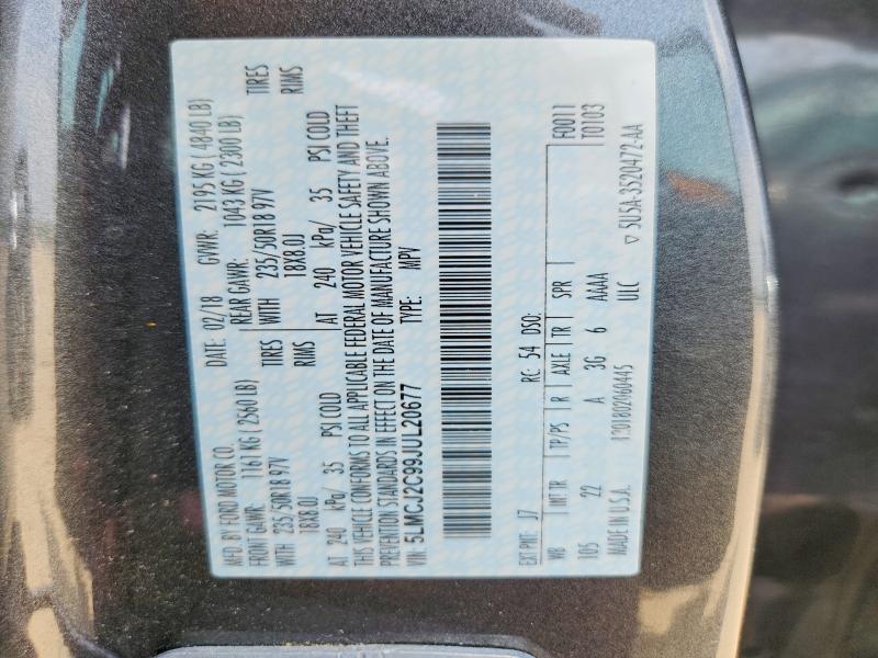 Продаж на аукціоні авто 2018 Lincoln Mkc, vin: 5LMCJ2C99JUL20677, номер лоту: 59239196