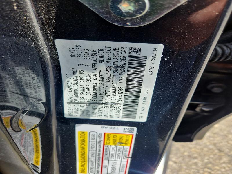 Продаж на аукціоні авто 2022 Honda Civic, vin: 2HGFE1F76NH312768, номер лоту: 60854926