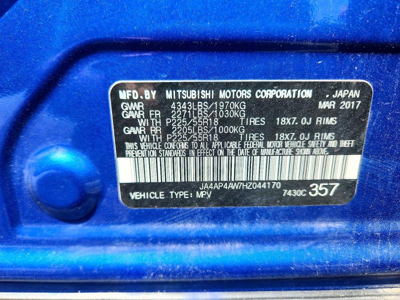 Продаж на аукціоні авто 2017 Mitsubishi Outlander Sport, vin: JA4AP4AW7HZ044170, номер лоту: 63165586