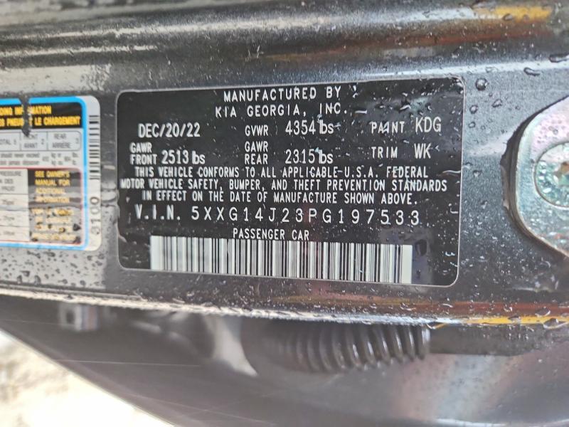 2023 Kia K5 მანქანა იყიდება აუქციონზე, vin: 5XXG14J23PG197533, აუქციონის ნომერი: 61229366
