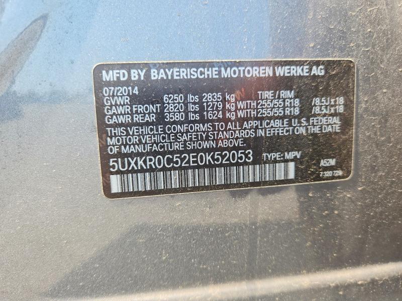2014 Bmw X5 მანქანა იყიდება აუქციონზე, vin: 5UXKR0C52E0K52053, აუქციონის ნომერი: 60577216