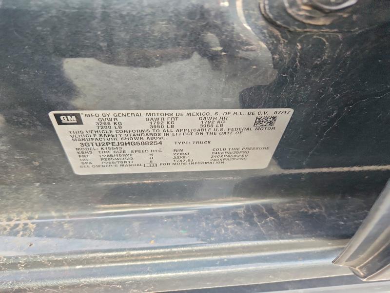 Aukcja sprzedaży 2017 Gmc Sierra, vin: 3GTU2PEJ9HG508254, numer aukcji: 59732586
