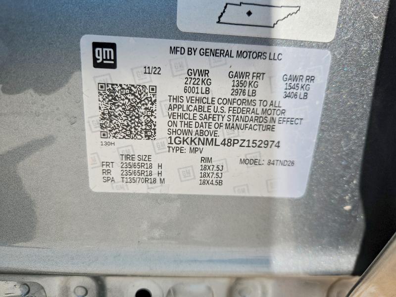 2023 Gmc Acadia მანქანა იყიდება აუქციონზე, vin: 1GKKNML48PZ152974, აუქციონის ნომერი: 63209806
