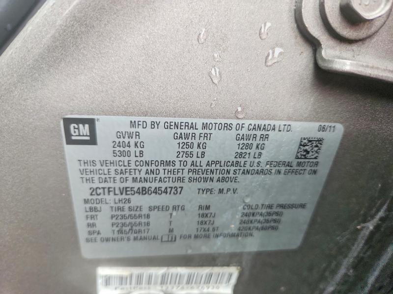 Продаж на аукціоні авто 2011 Gmc Terrain, vin: 2CTFLVE54B6454737, номер лоту: 85461475