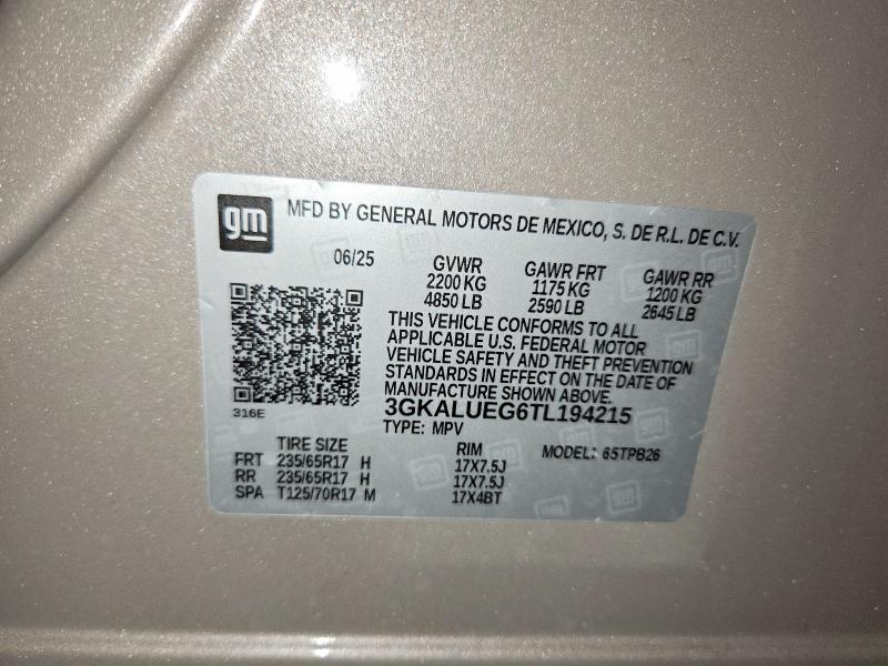Продажа на аукционе авто 2026 Gmc Terrain, vin: 3GKALUEG6TL194215, номер лота: 60007406