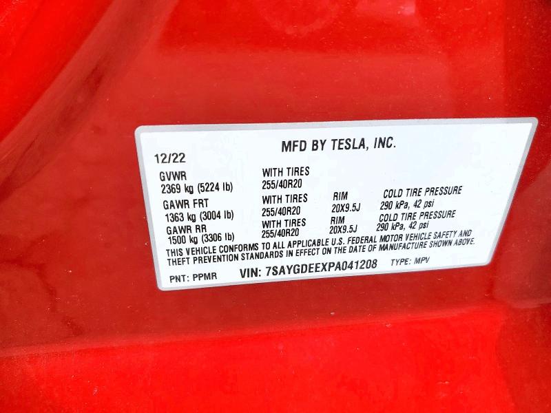 Aukcja sprzedaży 2023 Tesla Model Y, vin: 7SAYGDEEXPA041208, numer aukcji: 60088706