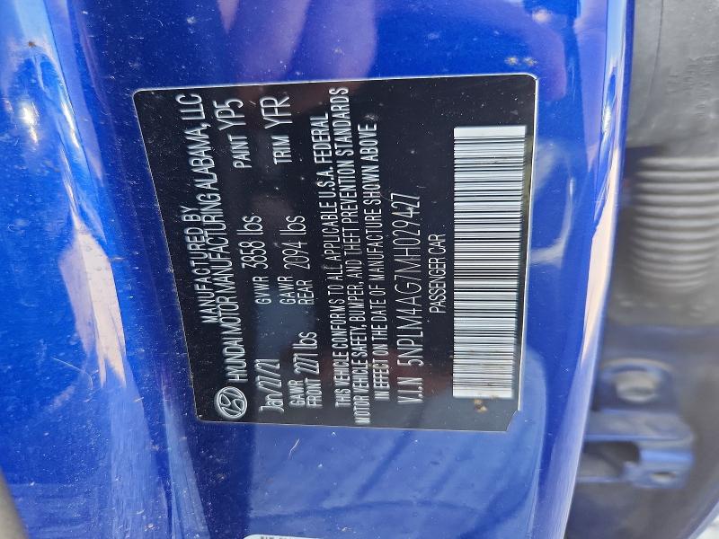 2021 Hyundai Elantra მანქანა იყიდება აუქციონზე, vin: 5NPLM4AG7MH029427, აუქციონის ნომერი: 59680936