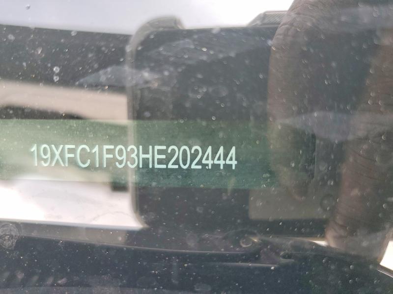 2017 Honda Civic მანქანა იყიდება აუქციონზე, vin: 19XFC1F93HE202444, აუქციონის ნომერი: 62010076