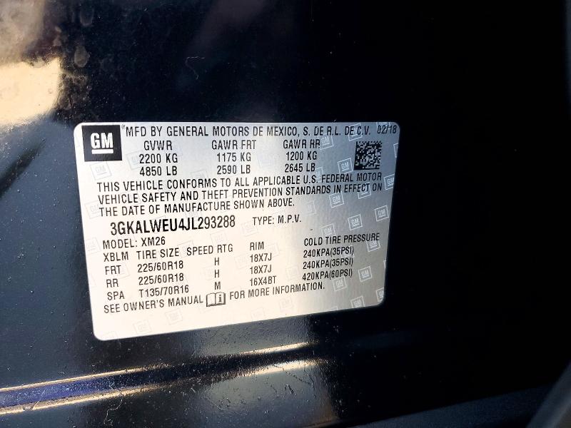 Aukcja sprzedaży 2018 Gmc Terrain, vin: 3GKALWEU4JL293288, numer aukcji: 60403796