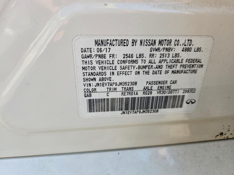 Продаж на аукціоні авто 2018 Infiniti Q50, vin: JN1EV7AP9JM352308, номер лоту: 61606996
