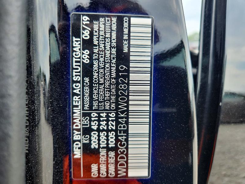 Продаж на аукціоні авто 2019 Mercedes-benz A, vin: WDD3G4FB4KW028219, номер лоту: 62835226