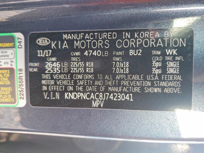 Продаж на аукціоні авто 2018 Kia Sportage, vin: KNDPNCAC8J7423041, номер лоту: 60149306
