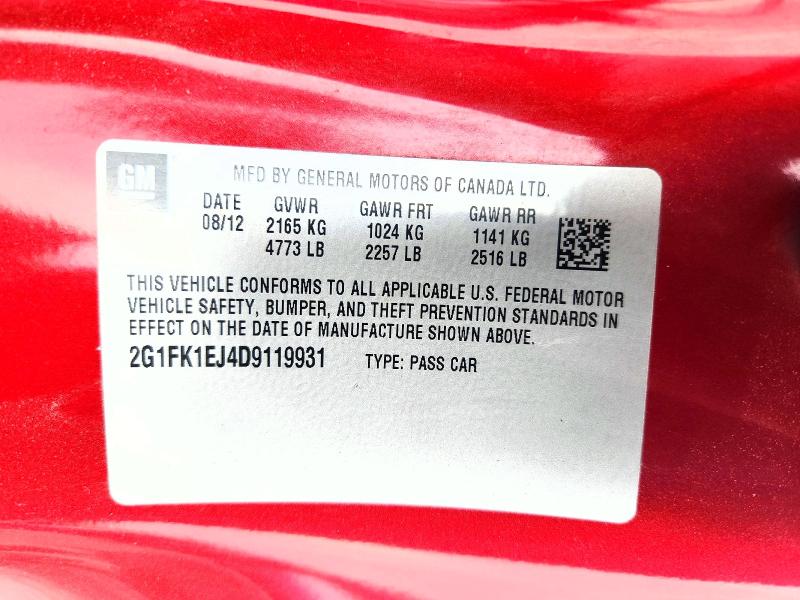 Aukcja sprzedaży 2013 Chevrolet Camaro, vin: 2G1FK1EJ4D9119931, numer aukcji: 59592826