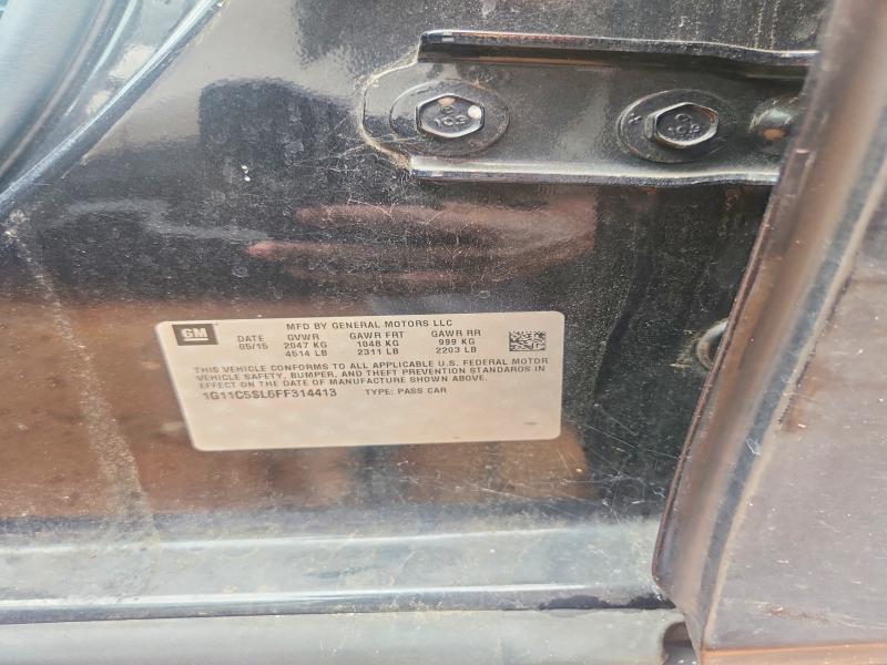 62108036 :رقم المزاد ، 1G11C5SL6FF314413 vin ، 2015 Chevrolet Malibu مزاد بيع