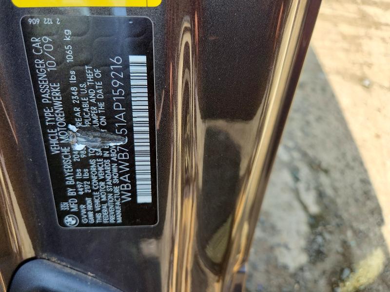 Продаж на аукціоні авто 2010 Bmw 335, vin: WBAWB7C51AP159216, номер лоту: 63356726