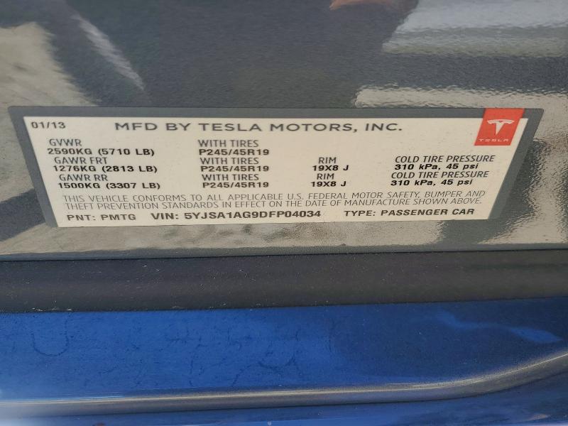 Aukcja sprzedaży 2013 Tesla Model S, vin: 5YJSA1AG9DFP04034, numer aukcji: 62337696