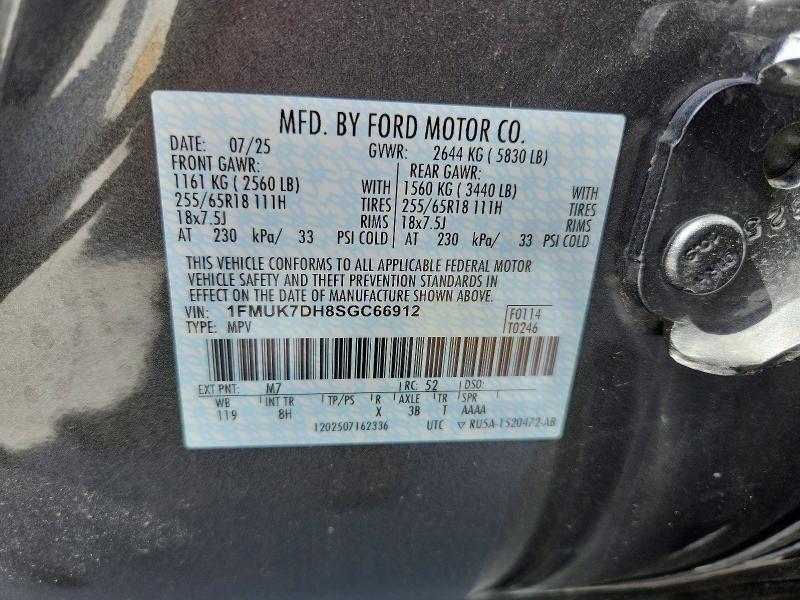 Продажа на аукционе авто 2025 Ford Explorer, vin: 1FMUK7DH8SGC66912, номер лота: 61801446