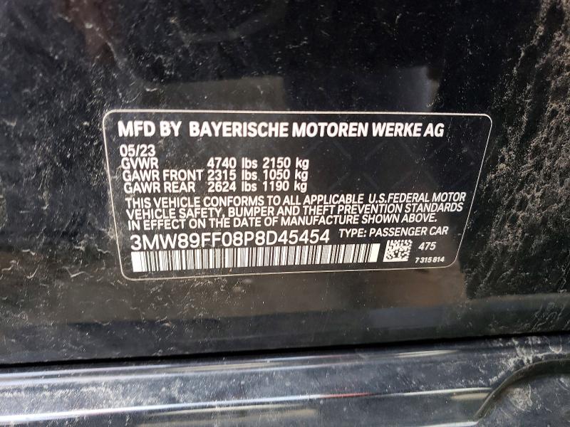Aukcja sprzedaży 2023 Bmw 330xi, vin: 3MW89FF08P8D45454, numer aukcji: 59830996
