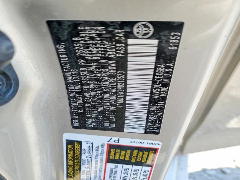 Aukcja sprzedaży 2017 Toyota Camry Hybrid, vin: 4T1BD1FK9HU213573, numer aukcji: 59647956