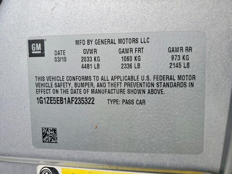 Продажа на аукционе авто 2010 Chevrolet Malibu, vin: 1G1ZE5EB1AF235322, номер лота: 61800556