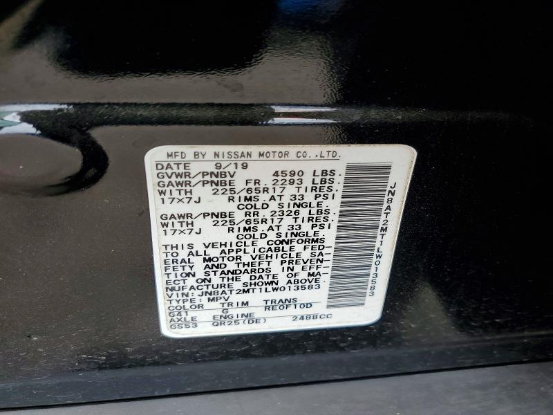 Aukcja sprzedaży 2020 Nissan Rogue, vin: JN8AT2MT1LW013583, numer aukcji: 60565796