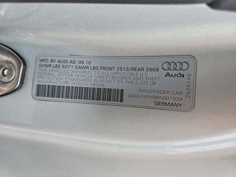 Aukcja sprzedaży 2011 Audi A5, vin: WAULFAFH9BN001939, numer aukcji: 61991706
