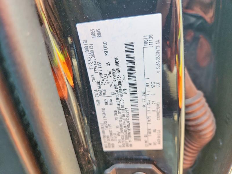 Aukcja sprzedaży 2018 Ford F150, vin: 1FTEW1E55JFC65297, numer aukcji: 63053966