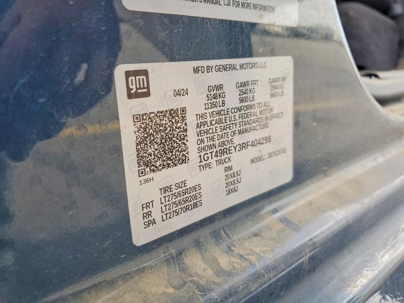 Продажа на аукционе авто 2024 Gmc Sierra, vin: 1GT49REY3RF404298, номер лота: 60896506