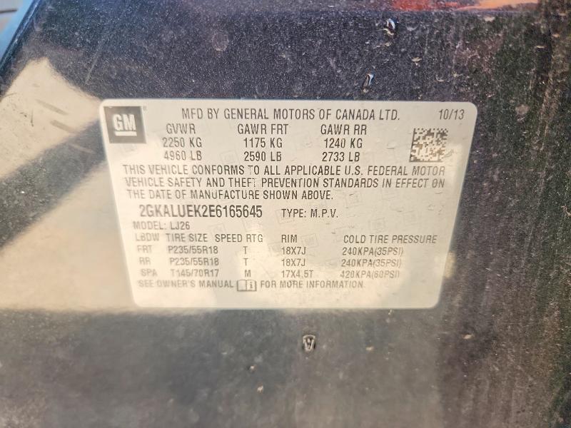 2014 Gmc Terrain მანქანა იყიდება აუქციონზე, vin: 2GKALUEK2E6165645, აუქციონის ნომერი: 61866996