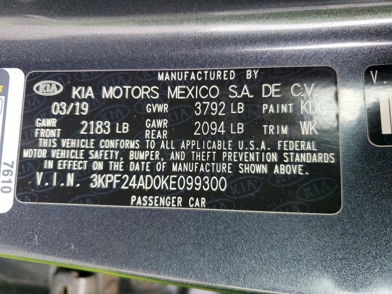 Продаж на аукціоні авто 2019 Kia Forte, vin: 3KPF24AD0KE099300, номер лоту: 63318596