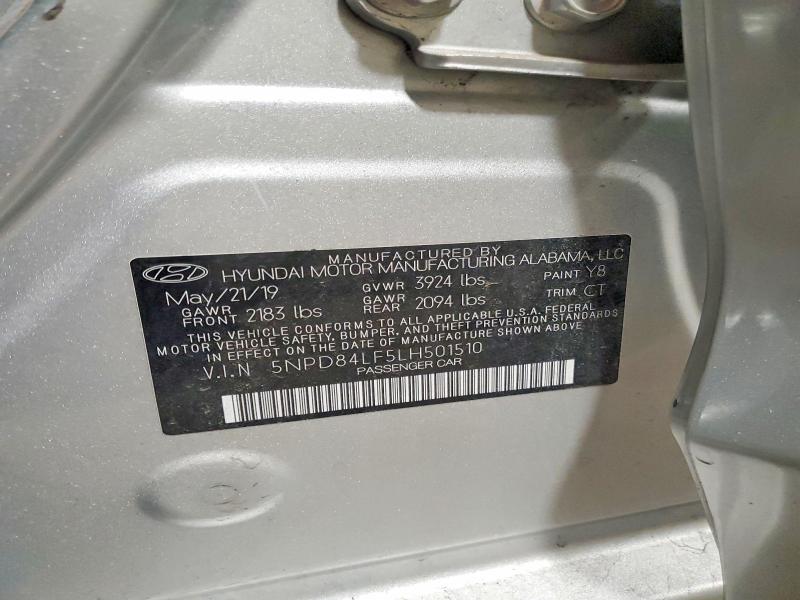 Продаж на аукціоні авто 2020 Hyundai Elantra, vin: 5NPD84LF5LH501510, номер лоту: 61342146