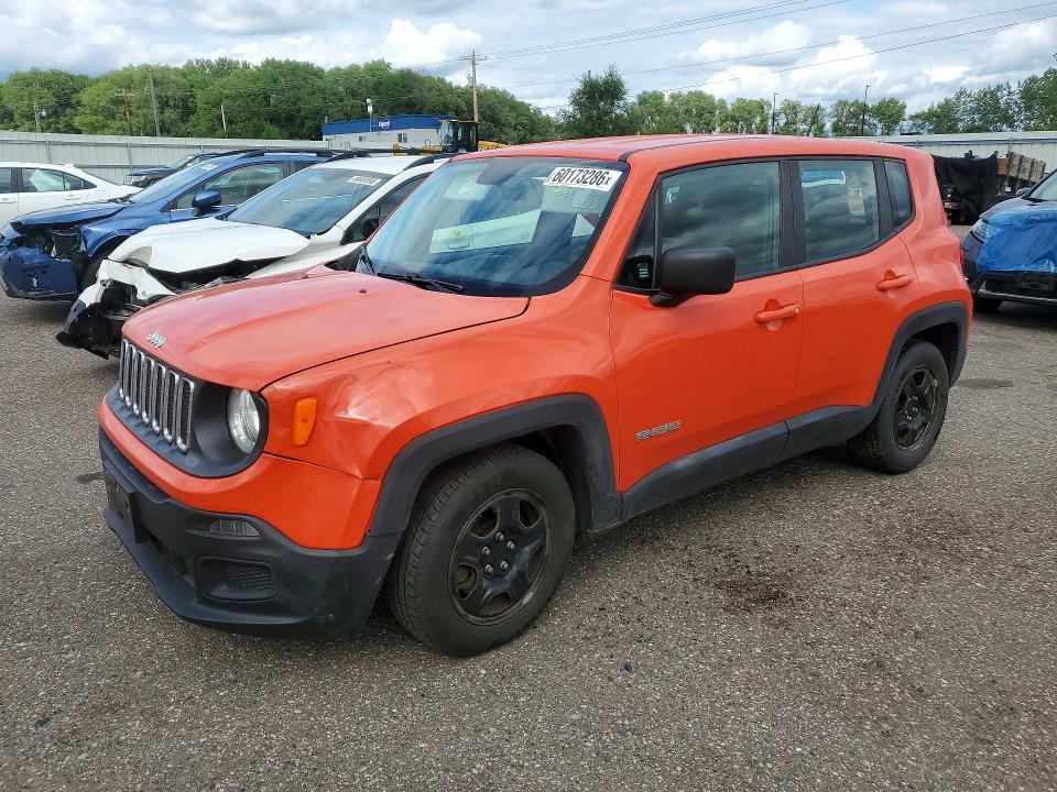 2016 Jeep Renegade მანქანა იყიდება აუქციონზე, vin: ZACCJAAT4GPC95567, აუქციონის ნომერი: 60173286