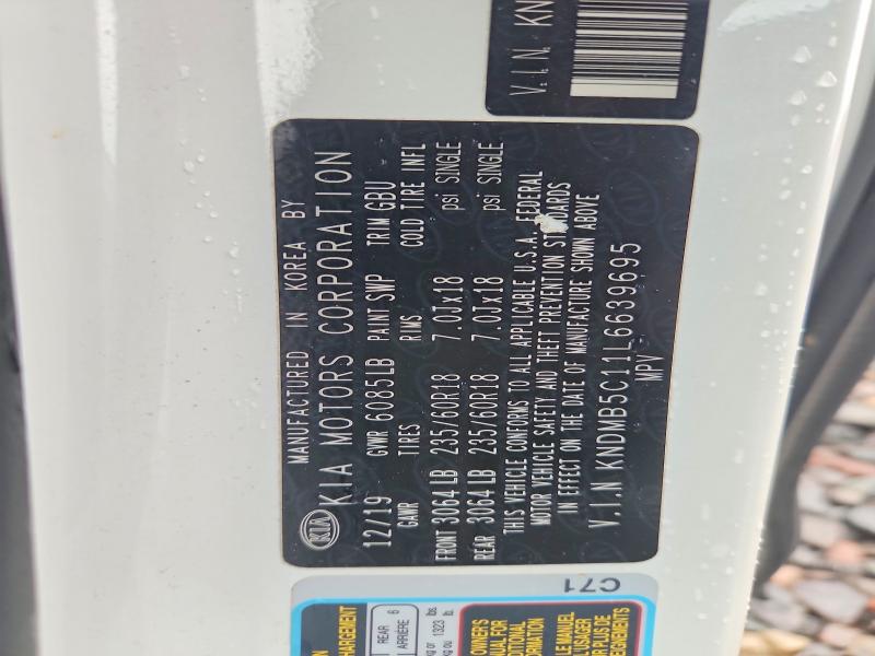 63171426 :رقم المزاد ، KNDMB5C11L6639695 vin ، 2020 Kia Sedona مزاد بيع
