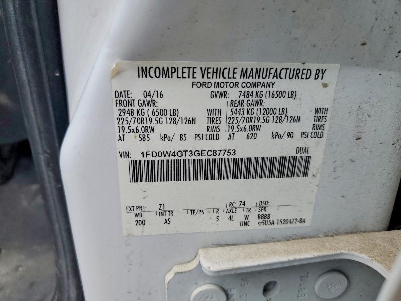 2016 Ford F450 მანქანა იყიდება აუქციონზე, vin: 1FD0W4GT3GEC87753, აუქციონის ნომერი: 63156526