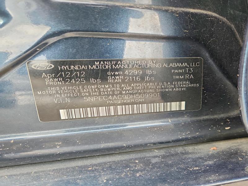 Aukcja sprzedaży 2013 Hyundai Sonata, vin: 5NPEC4AC9DH509901, numer aukcji: 59729116