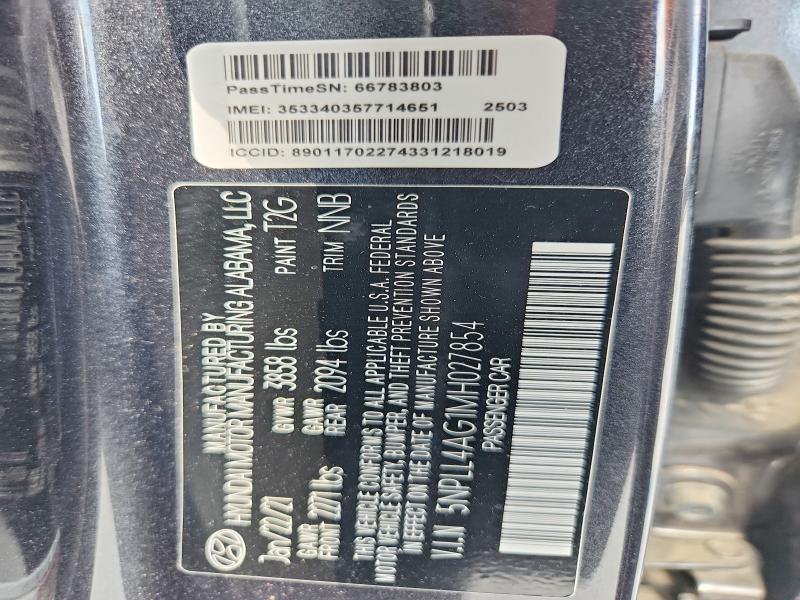 Продаж на аукціоні авто 2021 Hyundai Elantra, vin: 5NPLL4AG1MH027854, номер лоту: 62031916
