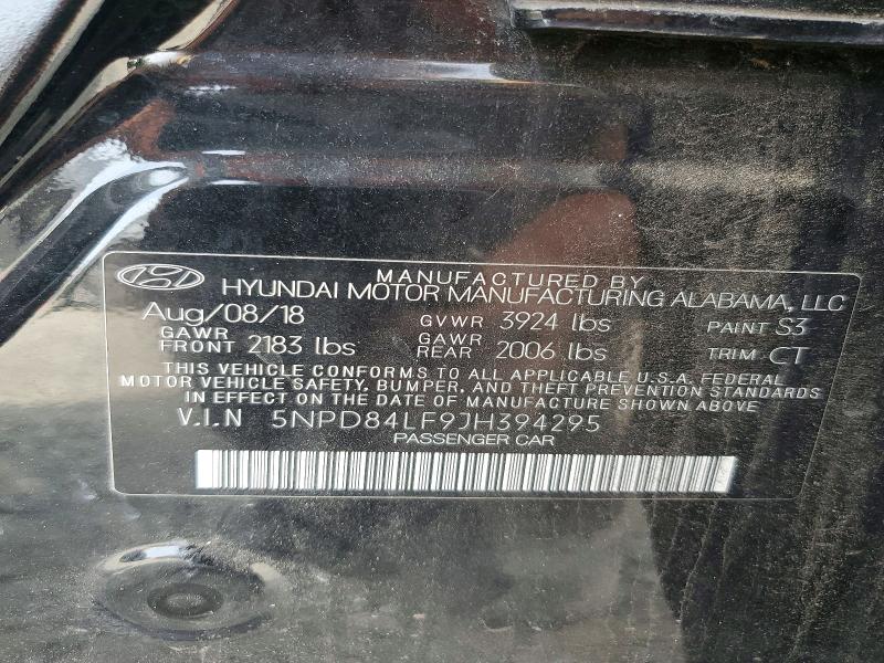 Aukcja sprzedaży 2018 Hyundai Elantra, vin: 5NPD84LF9JH394295, numer aukcji: 61438936