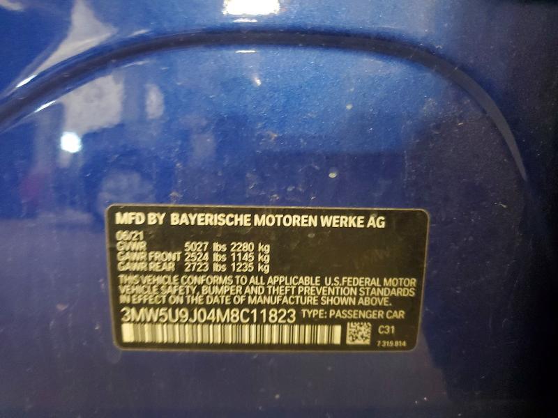 Продажа на аукционе авто 2021 Bmw M340xi, vin: 3MW5U9J04M8C11823, номер лота: 60427796