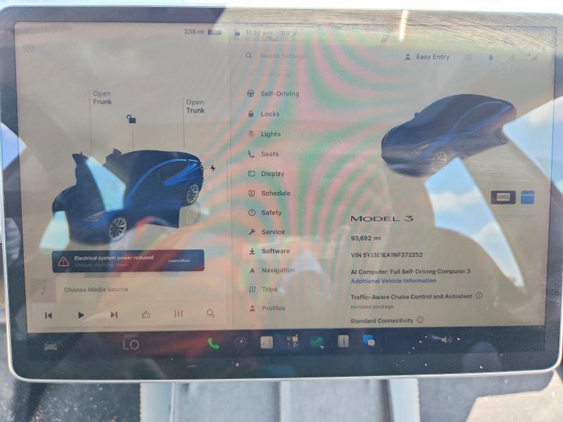 Aukcja sprzedaży 2022 Tesla Model 3, vin: 5YJ3E1EA1NF372252, numer aukcji: 62765756