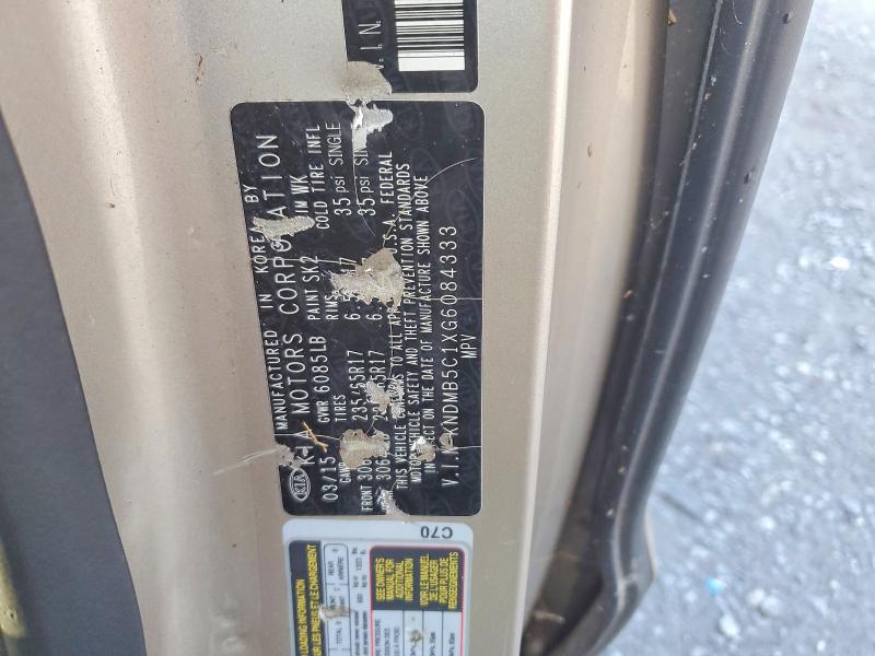 63023826 :رقم المزاد ، KNDMB5C1XG6084333 vin ، 2016 Kia Sedona مزاد بيع