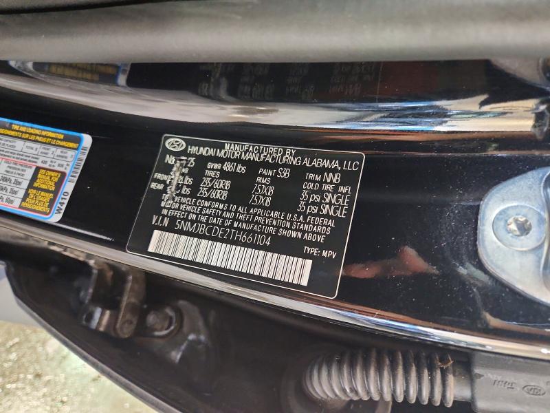 Aukcja sprzedaży 2026 Hyundai Tucson, vin: 5NMJBCDE2TH661104, numer aukcji: 62541166