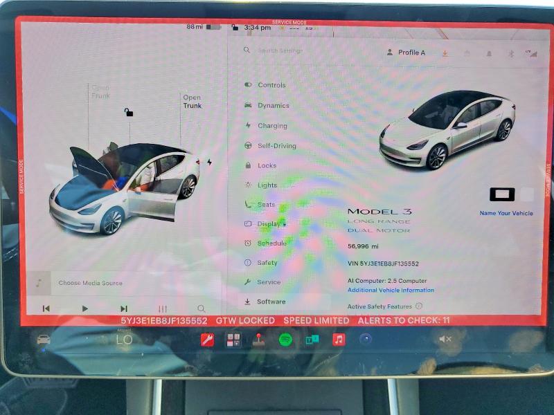 Aukcja sprzedaży 2018 Tesla Model 3, vin: 5YJ3E1EB8JF135552, numer aukcji: 61233796