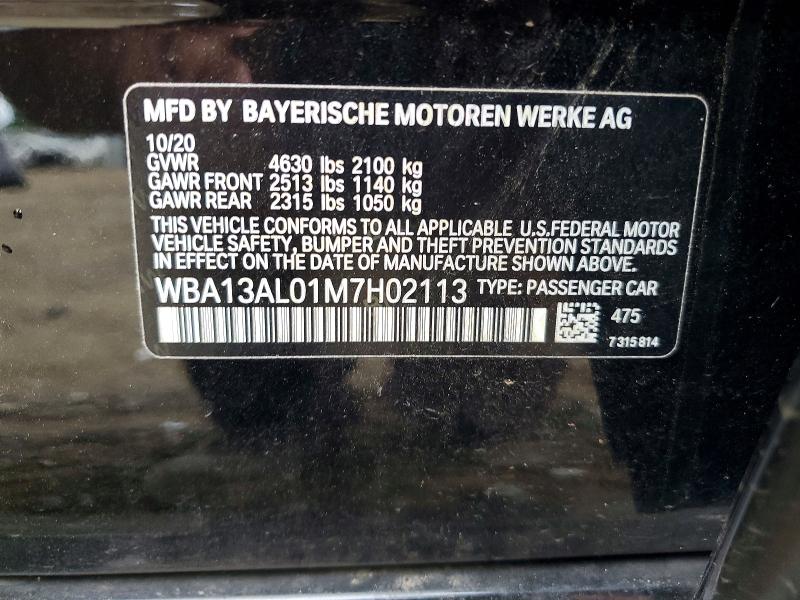 63029616 :رقم المزاد ، WBA13AL01M7H02113 vin ، 2021 Bmw M235xi مزاد بيع